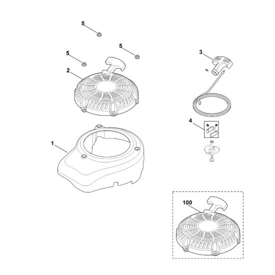 Picture of L - Coperchio ventilatore, dispositivo avviamento XT-800 (XT800-0036)